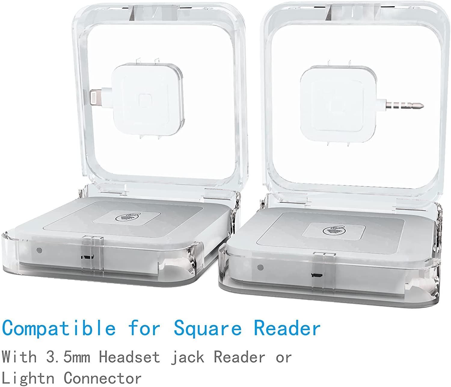 Anti Lost Transparent Cover Case Square Contactless Chip Card Reader Protective - Fresh Stock Dated February 2026