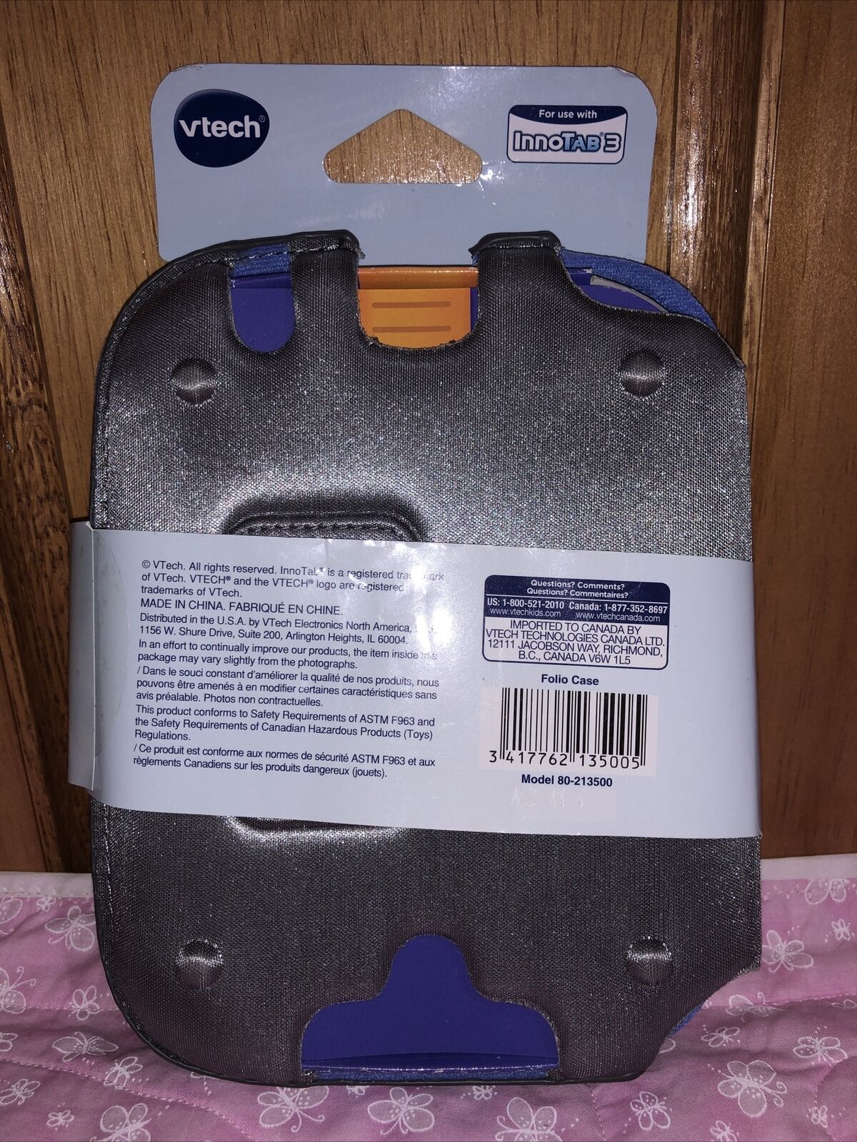 Vtech InnoTAB 3 Folio Case Silver w/ Robots Model# 80-213500 - Fresh Stock Dated December 2025