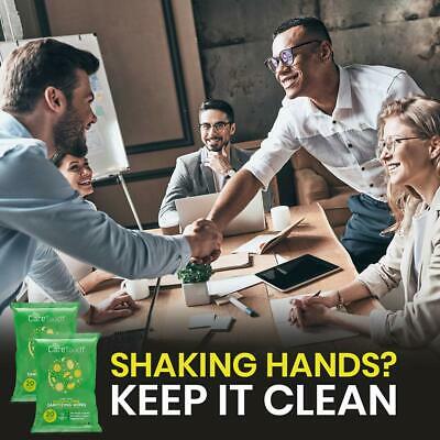 Alcohol-Free Sanitizing Hand Wipes - 6 Pks of 20 Wipes (120 Total) Made in USA - Fresh Stock Dated February 2026