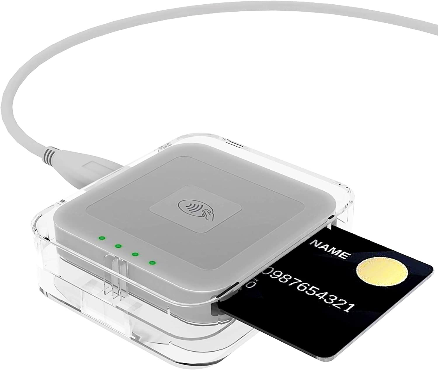 Anti Lost Transparent Cover Case Square Contactless Chip Card Reader Protective - Fresh Stock Dated February 2026