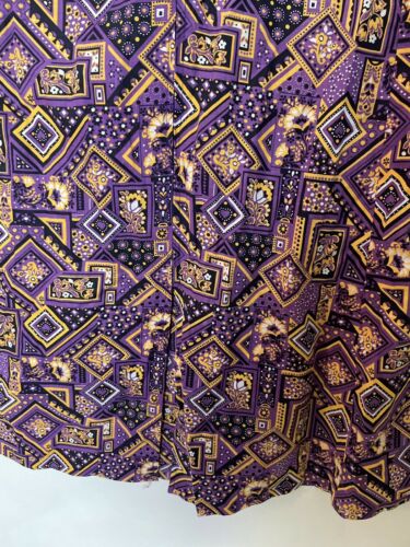Vintage 70s Charlotta Psychedelic Purple Yellow Romper & Maxi Skirt Set - Fresh Stock Dated December 2025