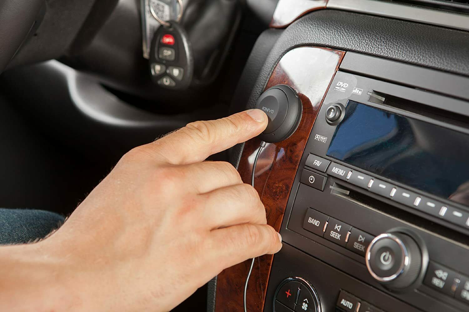 Kinivo BTC450 Bluetooth Car Kit Hands-Free Adapter for Cars with 3.5mm Aux Input - Fresh Stock Dated February 2026