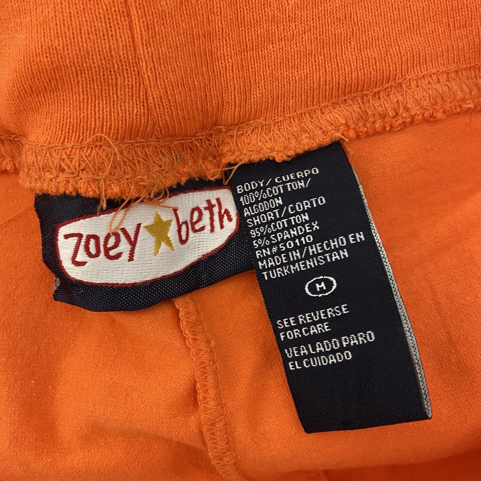 Zoey Beth Vintage 90s Y2K Orange Cotton Mini Skirt Skort Sz M - Fresh Stock Dated March 2026