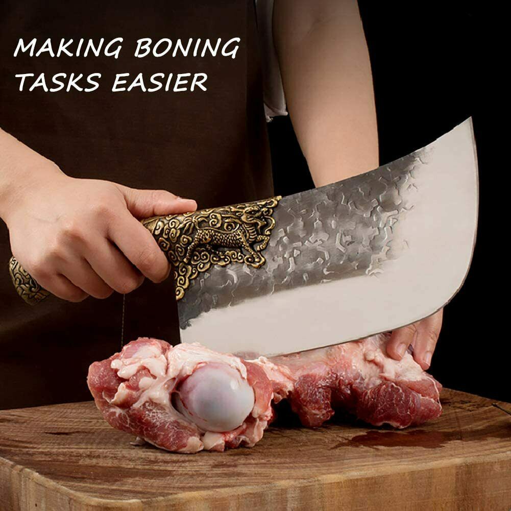 Kitchen Knife Chef Cutlery Steak  Professional Cleaver Butcher Sharp Meat Knives - Fresh Stock Dated December 2025