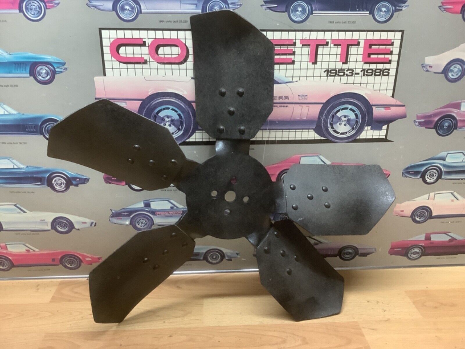 1964-1967 FORD MUSTANG 5 BLADE STEEL V8 ENGINE 18” COOLING FAN 289 302 - Fresh Stock Dated February 2026