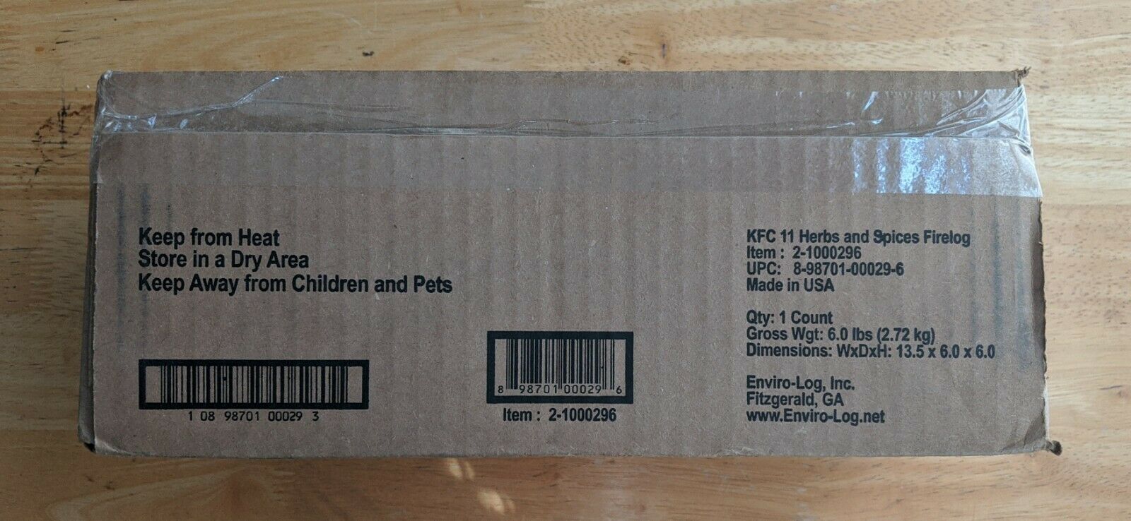 💎 KFC Limited-Edition 11 Herbs & Spices Firelog - FREE Shipping 💎 - Fresh Stock Dated December 2025