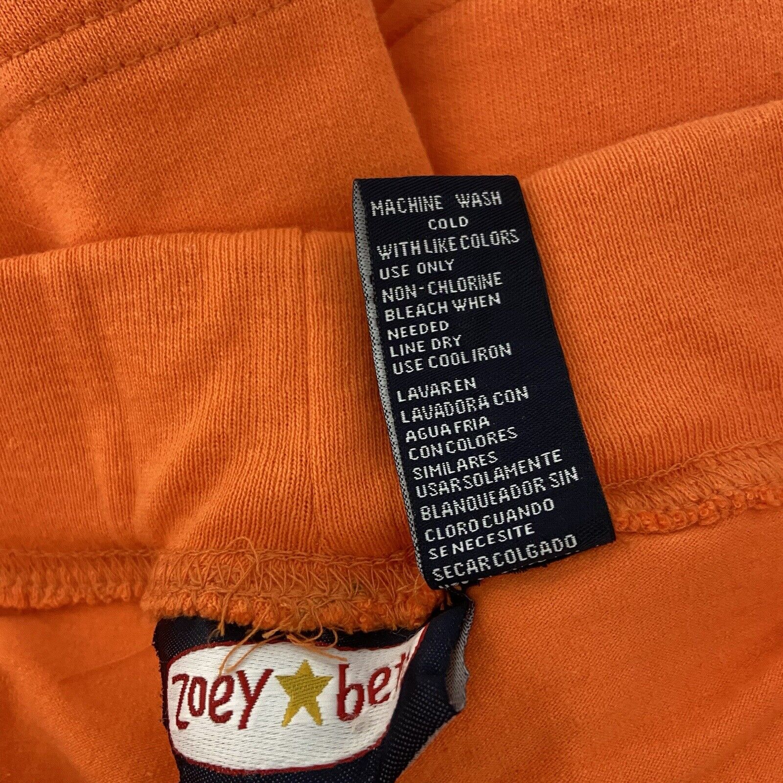Zoey Beth Vintage 90s Y2K Orange Cotton Mini Skirt Skort Sz M - Fresh Stock Dated March 2026