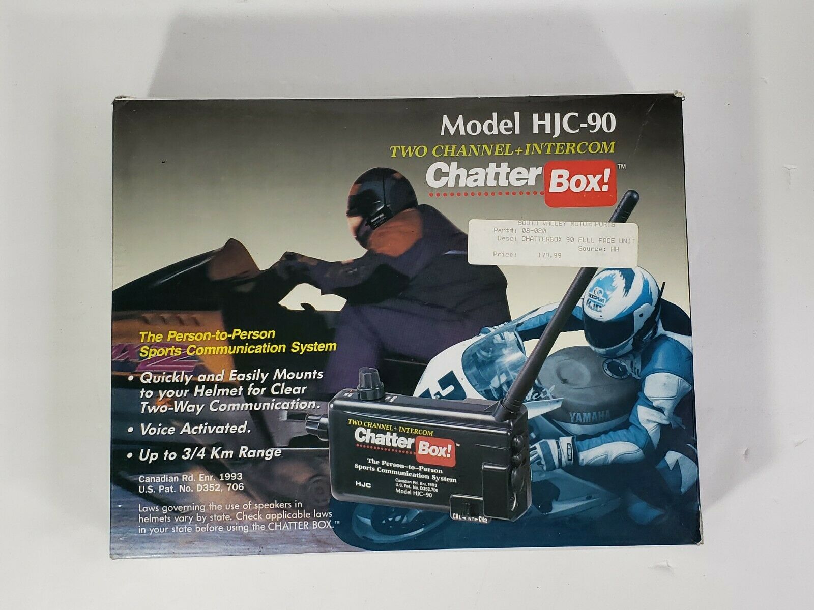 HJC-90 Two Channel + Intercom Chatter Box Sports Communication System Parts - Fresh Stock Dated February 2026