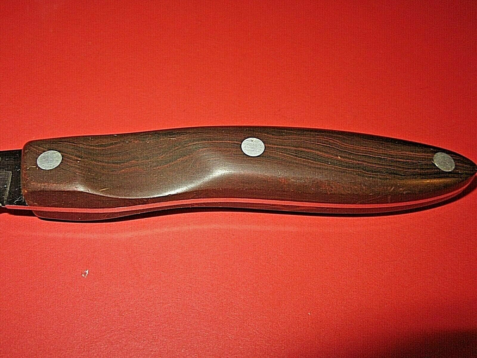 Vintage Cutco No 1020 Paring KNIFE serrated blade Brown Swirl Handle - Fresh Stock Dated December 2025