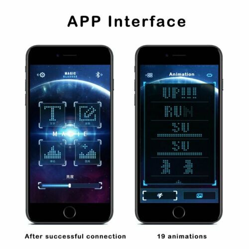 Party Magic Flash LED Glasses App Control Bluetooth Luminous DJ SunGlasses DIY - Fresh Stock Dated February 2026