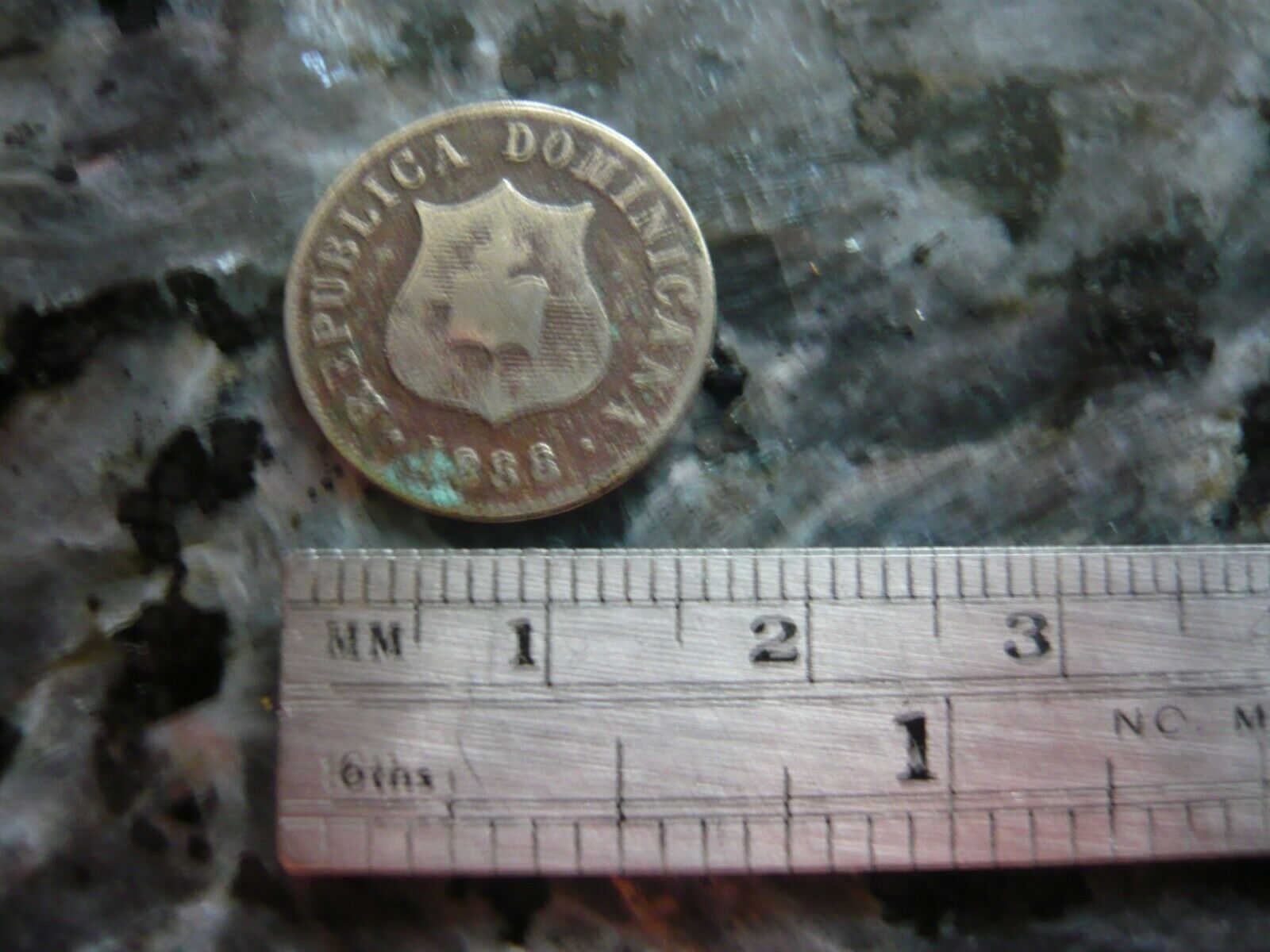 1888 Dominican Republic 2 1/2 Centavos Coin - Fresh Stock Dated December 2025