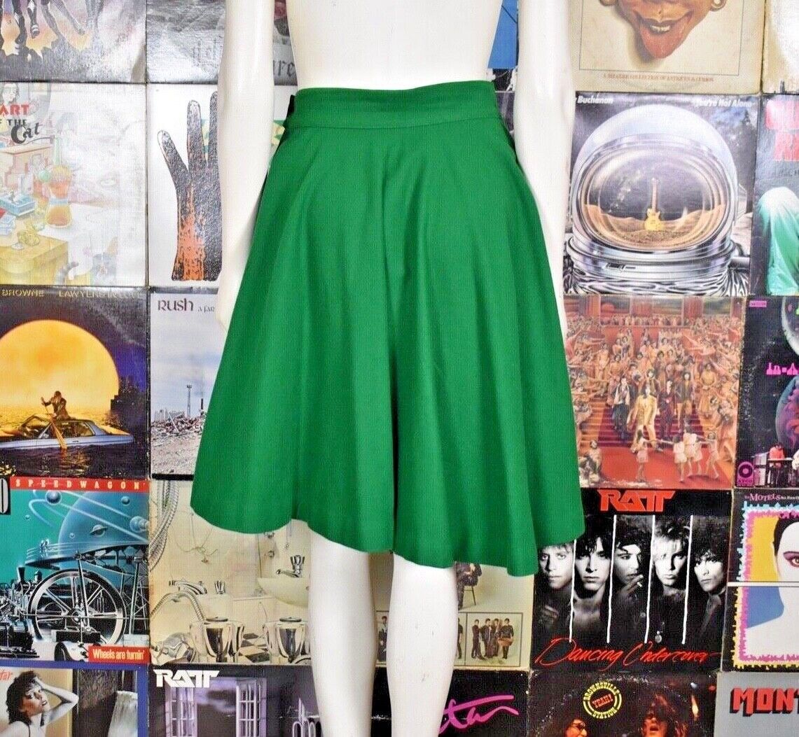 Vintage 50s Green Wool Felt Circle Applique Poodle Skirt Sandra D Grease - Fresh Stock Dated March 2026