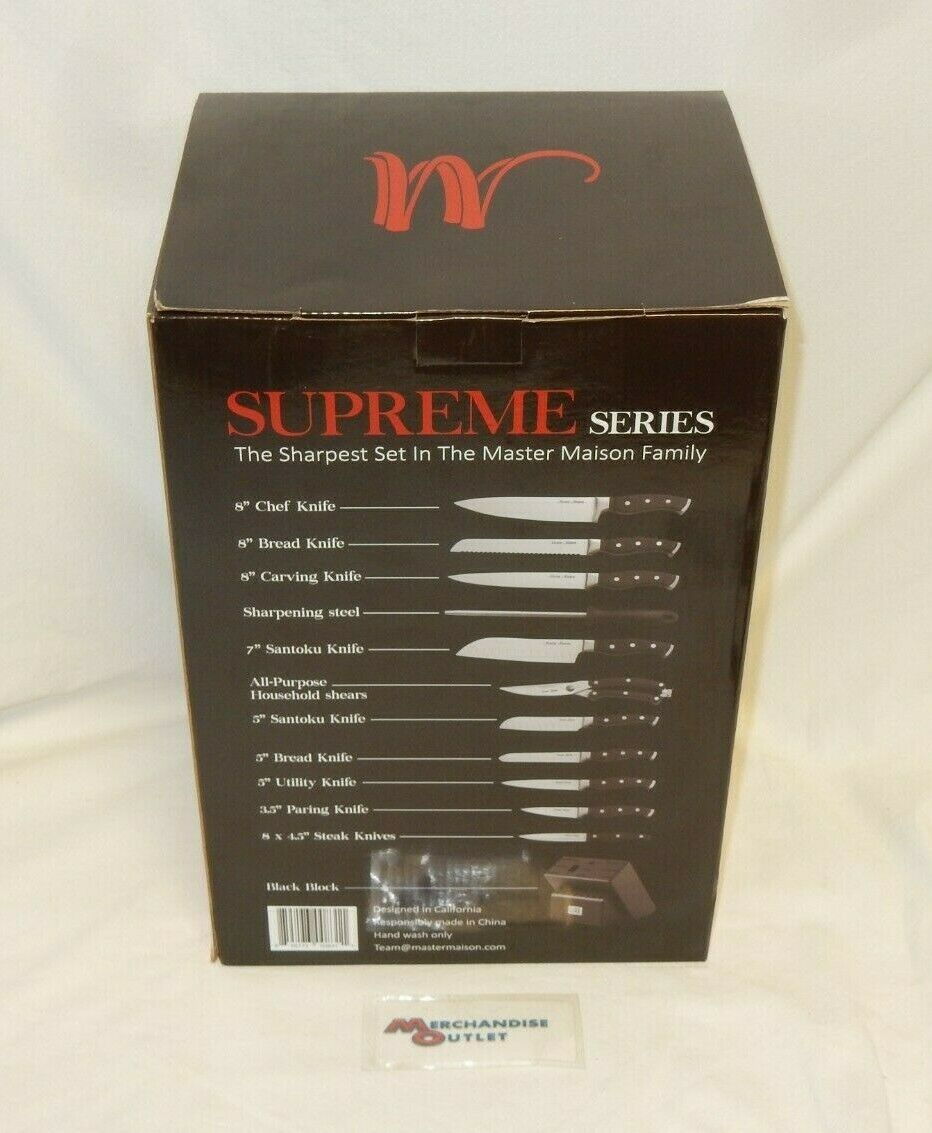 Master Maison Supreme Series 19 Piece Knife/Block Set - Fresh Stock Dated December 2025