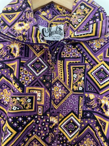 Vintage 70s Charlotta Psychedelic Purple Yellow Romper & Maxi Skirt Set - Fresh Stock Dated December 2025