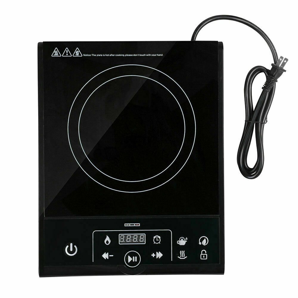 1800W Electric Single Induction Cooker Portable Burner Cooktop Digital Hot Plate - Fresh Stock Dated December 2025