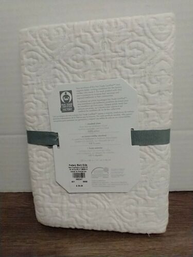 POTTERY BARN KIDS Matelasse Blush Melody Standard Pillow Sham White NEW - Fresh Stock Dated December 2025