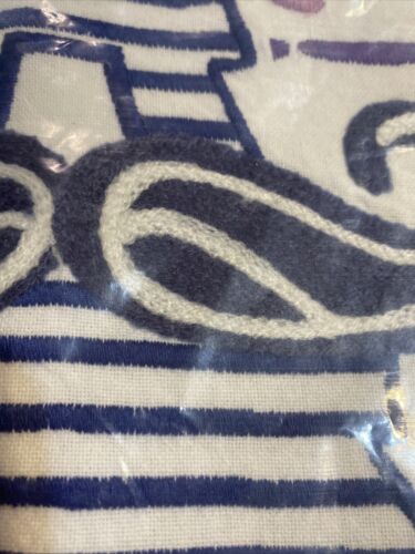 New Pottery Barn Teen Pillow Cover Embroidered Paris Icons 18 X 18 Linen - Fresh Stock Dated December 2025