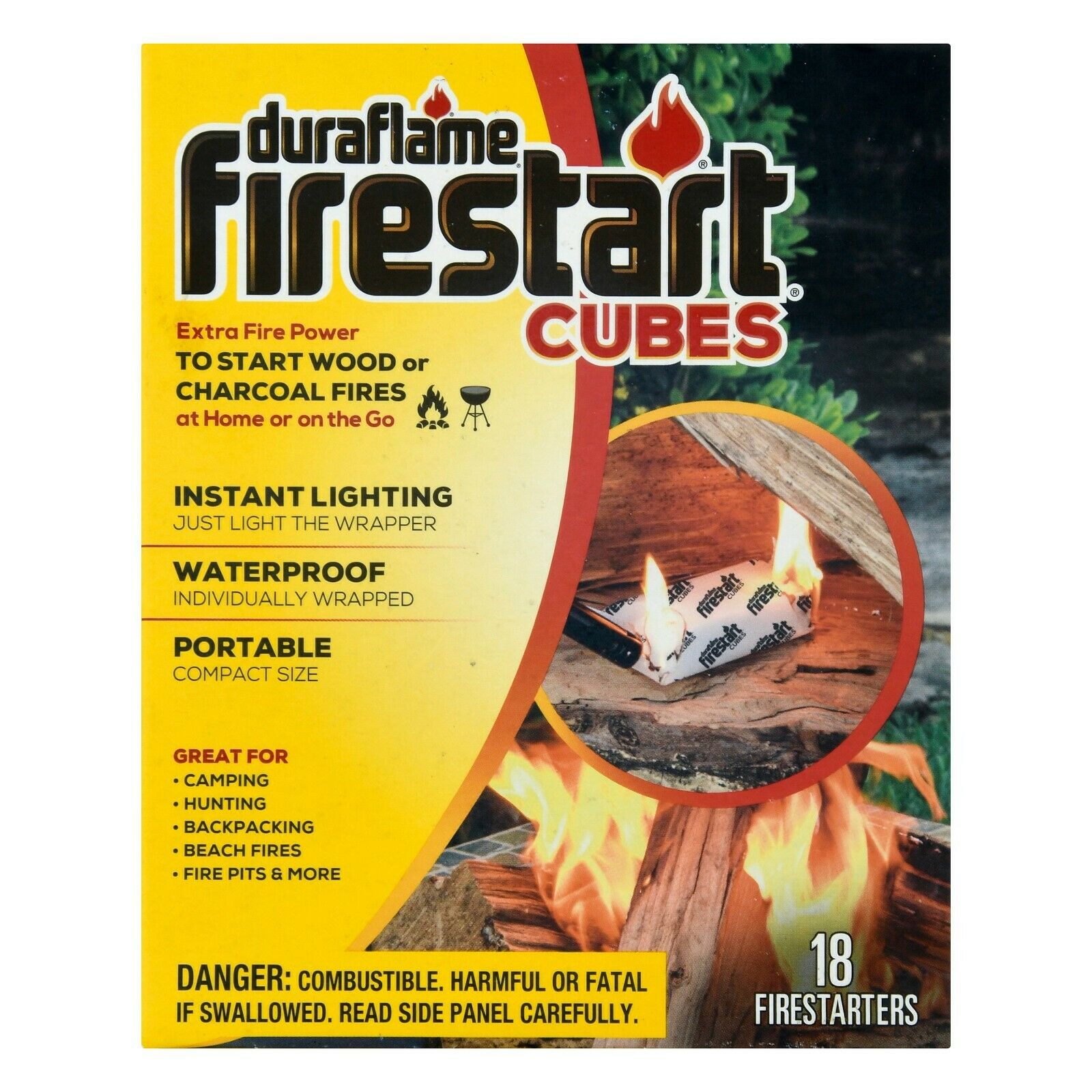 Duraflame Firestart Cubes 18 Pack, Fire Starters for Wood/Charcoal,Free Shipping - Fresh Stock Dated December 2025