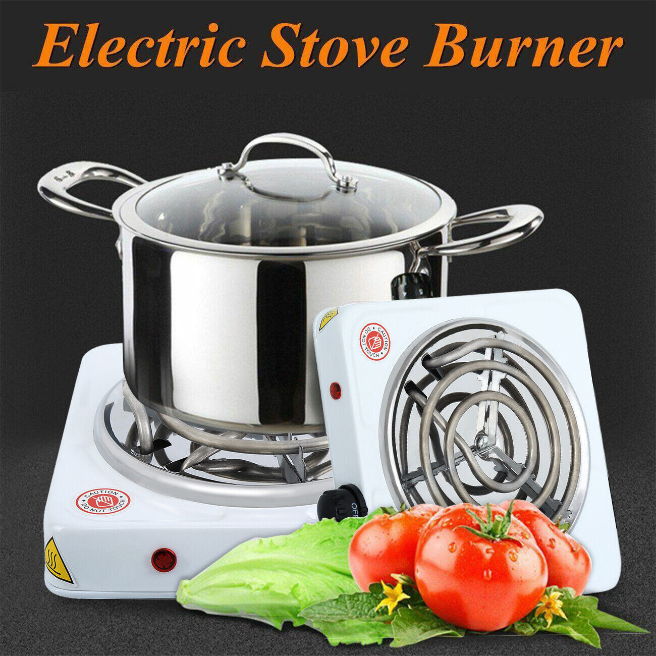 Commercial Portable Electric Single Hot Plate Burner 1000 Watt Cooking Stove - Fresh Stock Dated February 2026