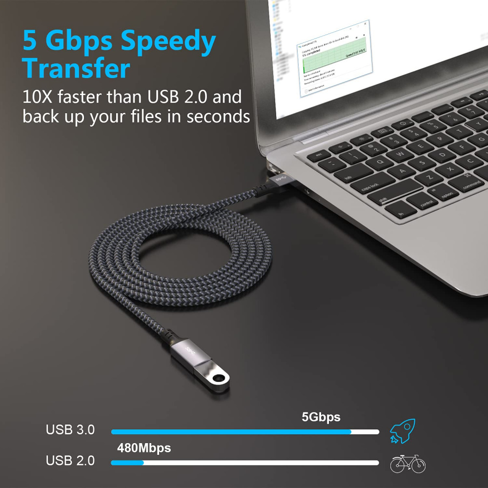 USB 3.0 Extension Cable 20 FT, Hisatey Long Male 20FT - Fresh Stock Dated February 2026