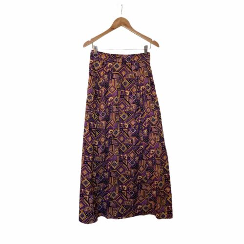 Vintage 70s Charlotta Psychedelic Purple Yellow Romper & Maxi Skirt Set - Fresh Stock Dated December 2025