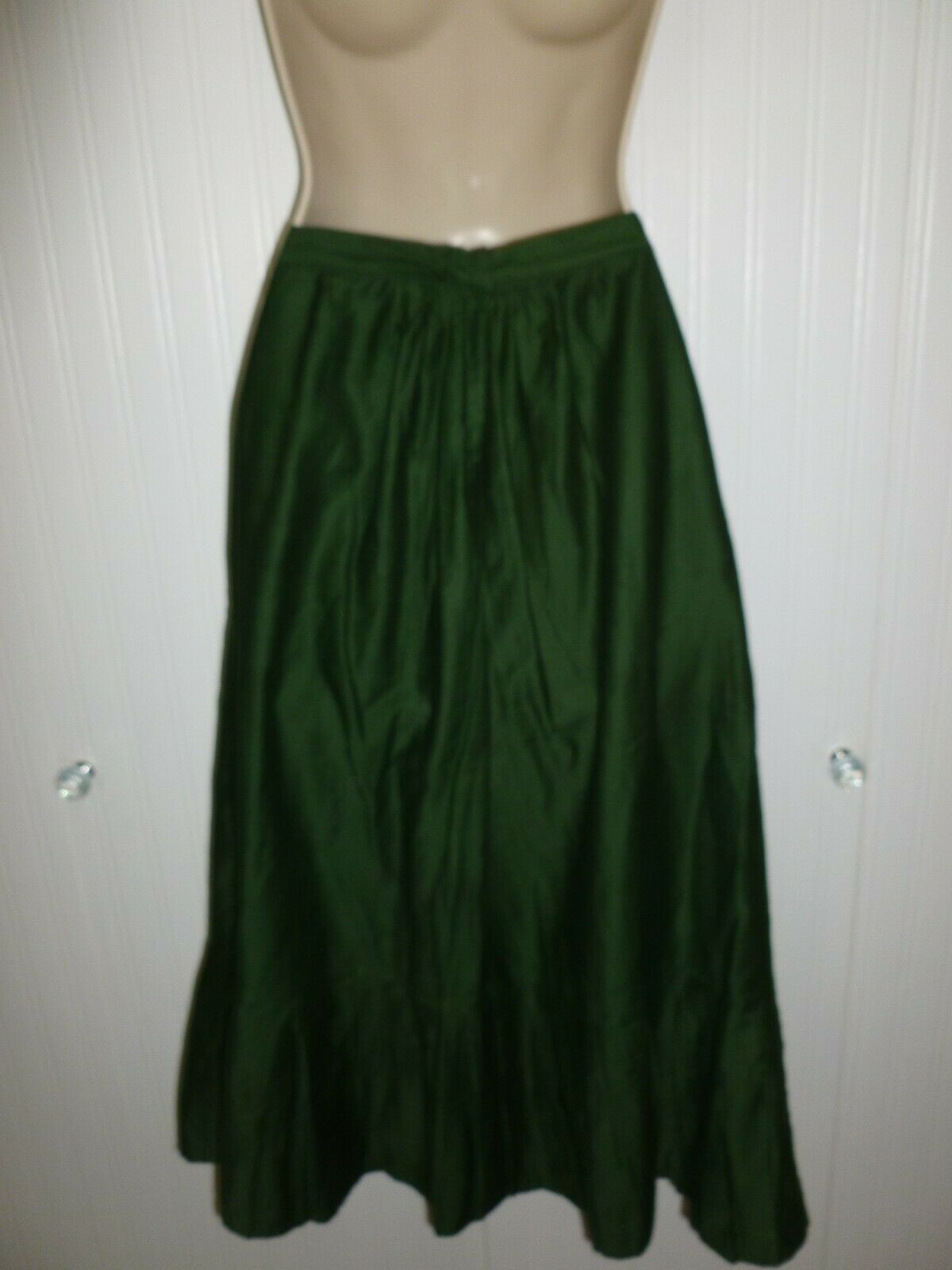 Antique Green Shimmery Skirt c1900s Victorian Edwardian Stage Photo Prop Costume - Fresh Stock Dated February 2026