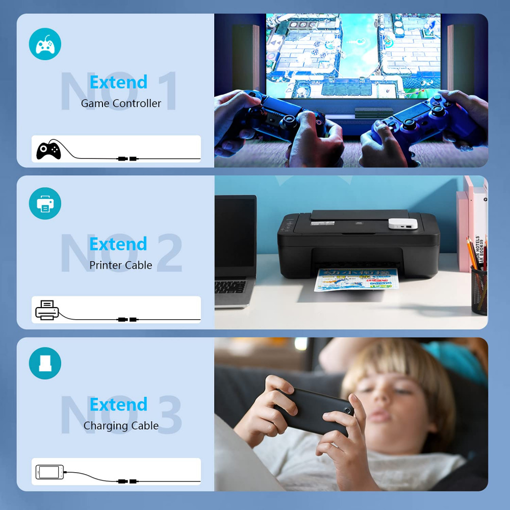 USB 3.0 Extension Cable 20 FT, Hisatey Long Male 20FT - Fresh Stock Dated February 2026