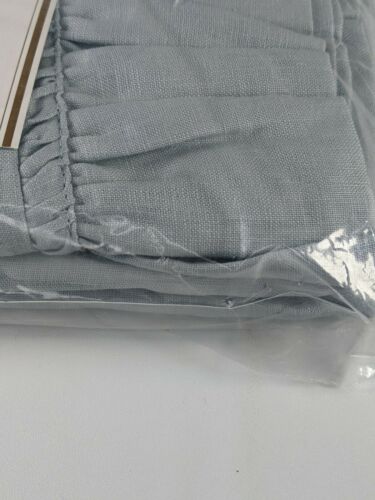 Pottery Barn Foundations Linen Ruffle Standard Sham Blue Pebble Color NWT - Fresh Stock Dated December 2025