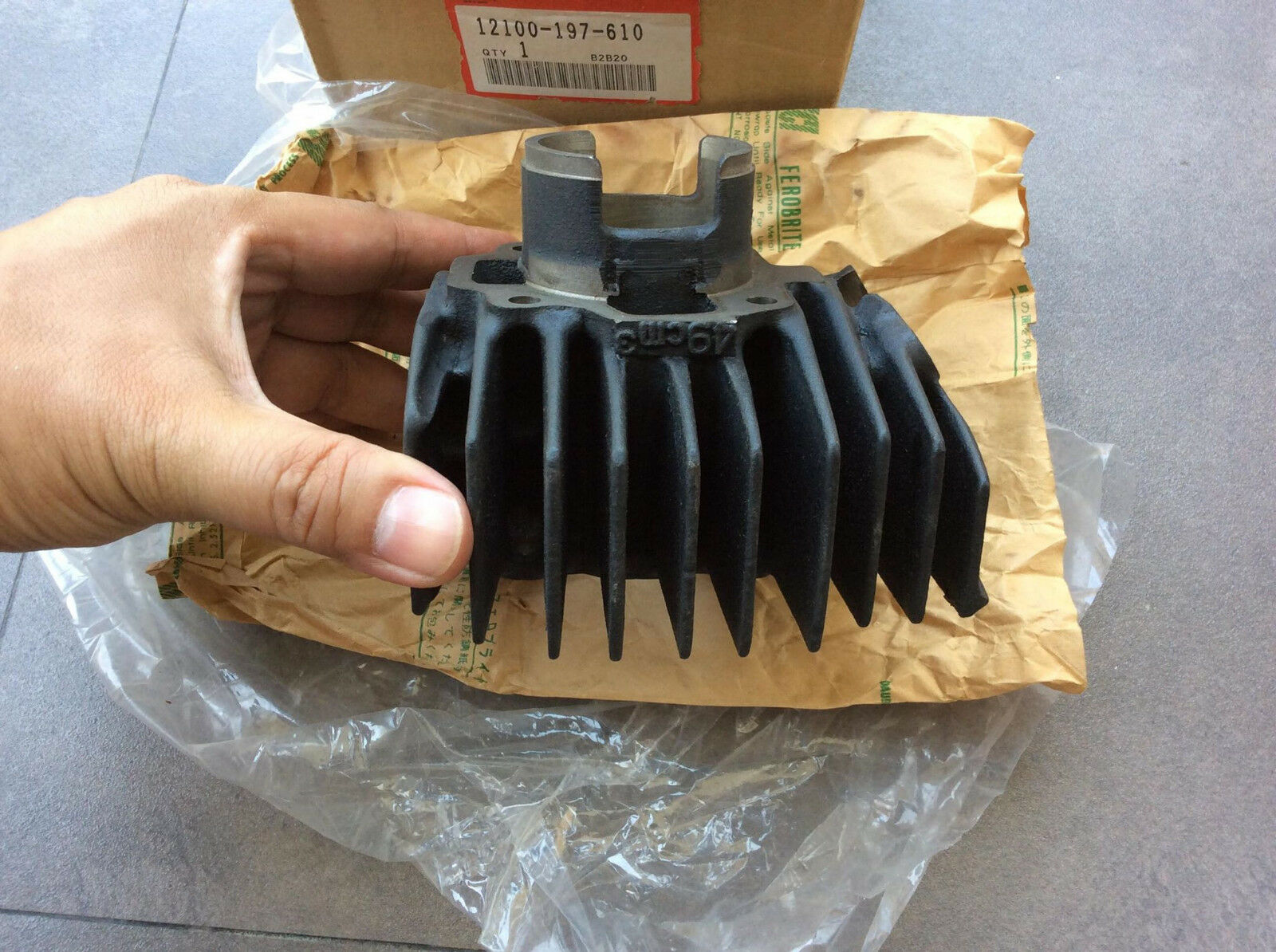 HONDA PA50 PX50 SCOOTER MOPED CYLINDER NOS 12100-197-610 - Fresh Stock Dated February 2026