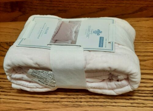 SHABBY CHIC Pink Cotton VELVET QUILTED standard SHAM (1 sham) - Fresh Stock Dated December 2025