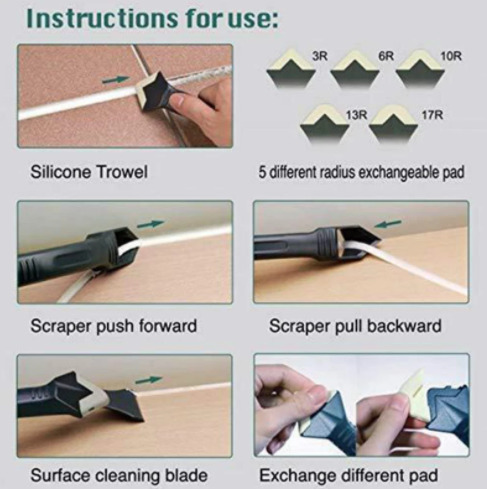 Carlton Hardware™ 3-in-1 Caulking Multi-Tool (6 PC SET) - Fresh Stock Dated February 2026