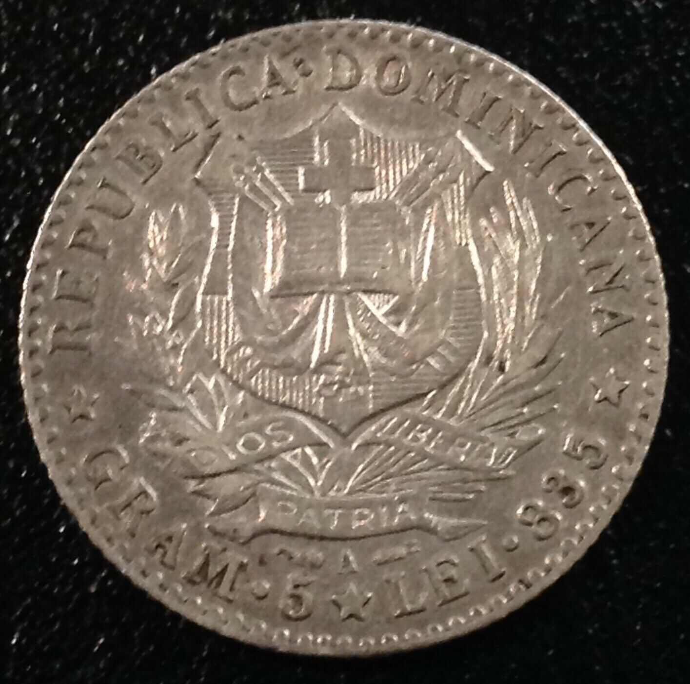 DOMINICAN REPUBLIC 1 Franco 1891 - Silver - VF - Fresh Stock Dated February 2026