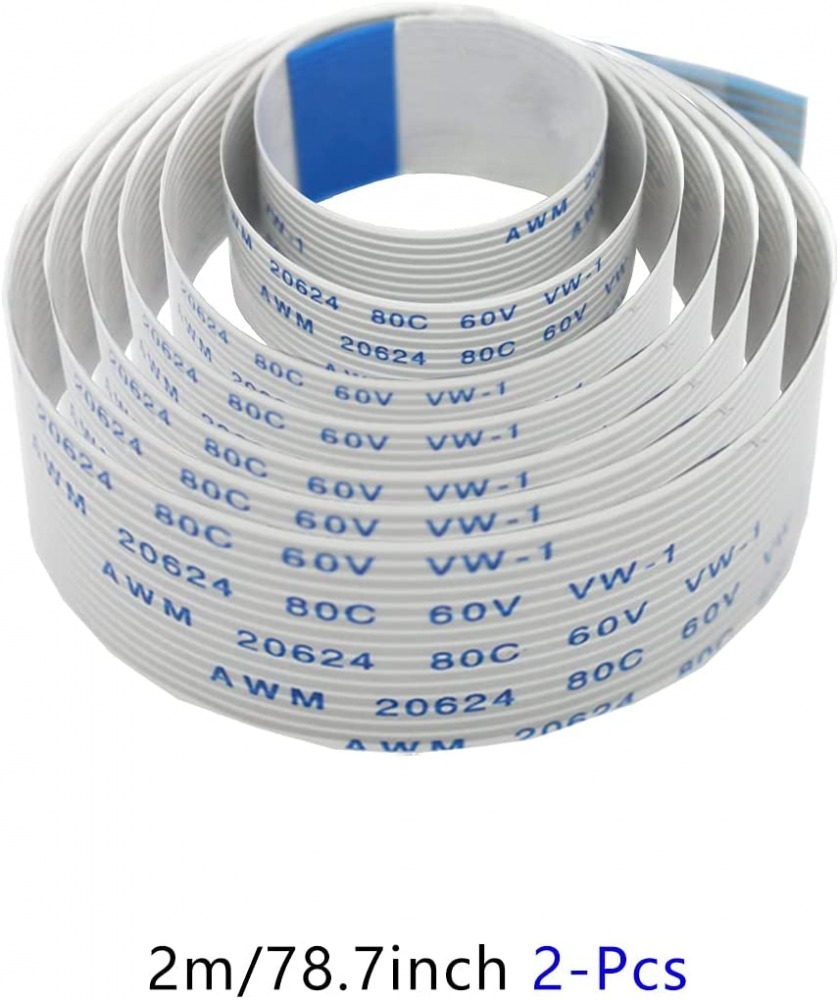 [2 Pack] Raspberry Pi Camera Cable Long 2m, MazerPi 15 Pin Ribbon Flat... - Fresh Stock Dated February 2026