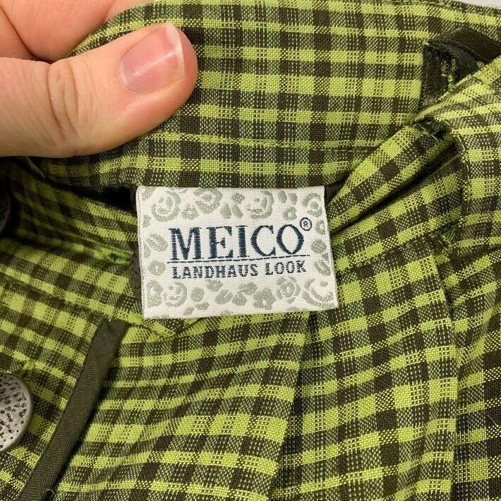 NWOT Vintage 90's Green Brown Plaid Silver Button Front High Waisted Maxi Skirt - Fresh Stock Dated December 2025