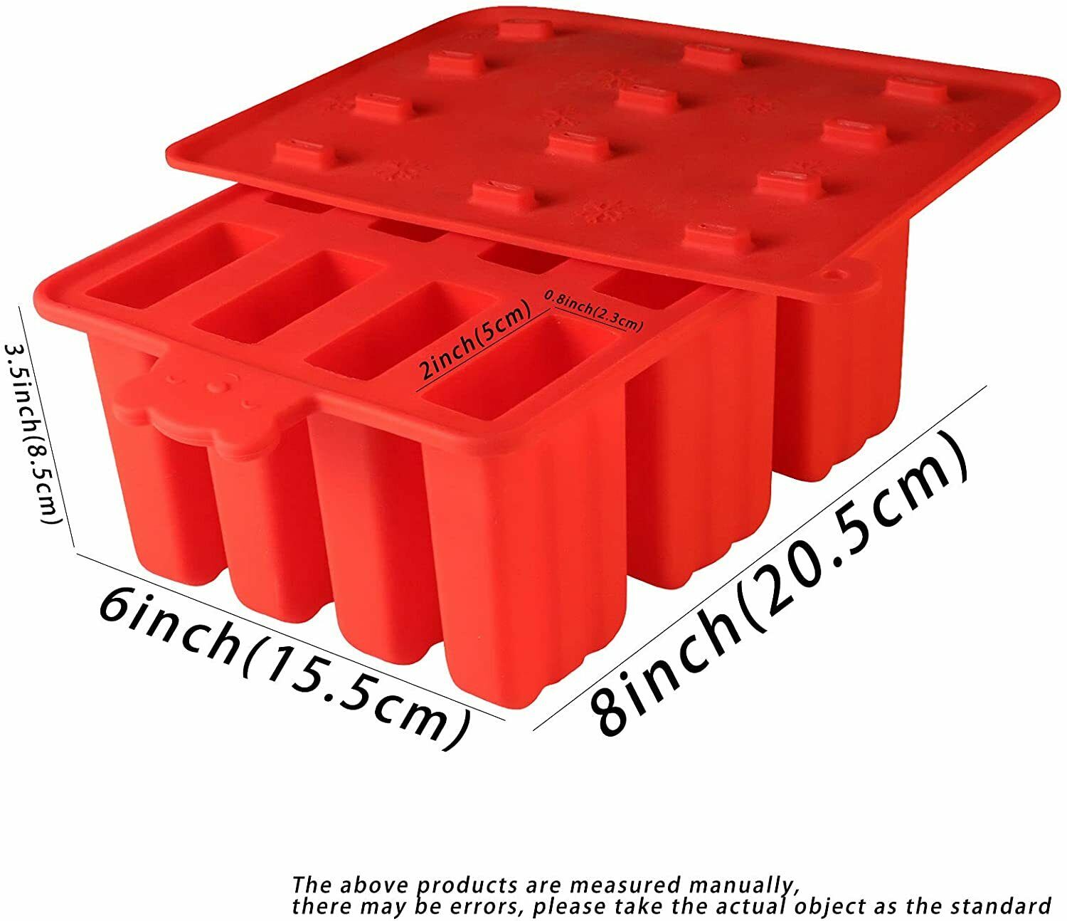 12 Cavity Silicone Popsicle Molds w/Tray Cover Lid + Sticks + Brush + Bags - Fresh Stock Dated December 2025