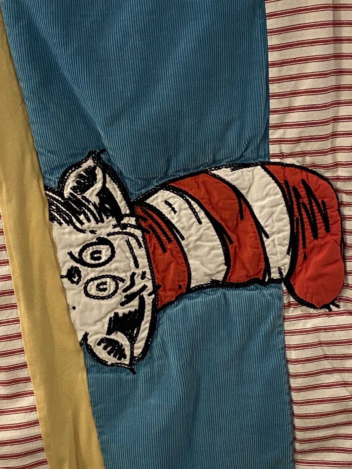 Pottery Barn Kids Dr. Seuss Cat In The Hat Quilted Standard Sham EUC 19” x 26” - Fresh Stock Dated February 2026