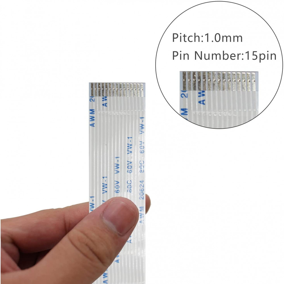 [2 Pack] Raspberry Pi Camera Cable Long 2m, MazerPi 15 Pin Ribbon Flat... - Fresh Stock Dated February 2026