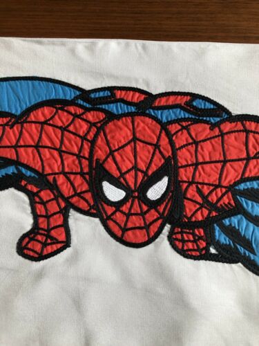 Pottery Barn Kids Spiderman Pillow Cover NEW Marvel Lumbar 14 x 36 Gray Red Blue - Fresh Stock Dated December 2025