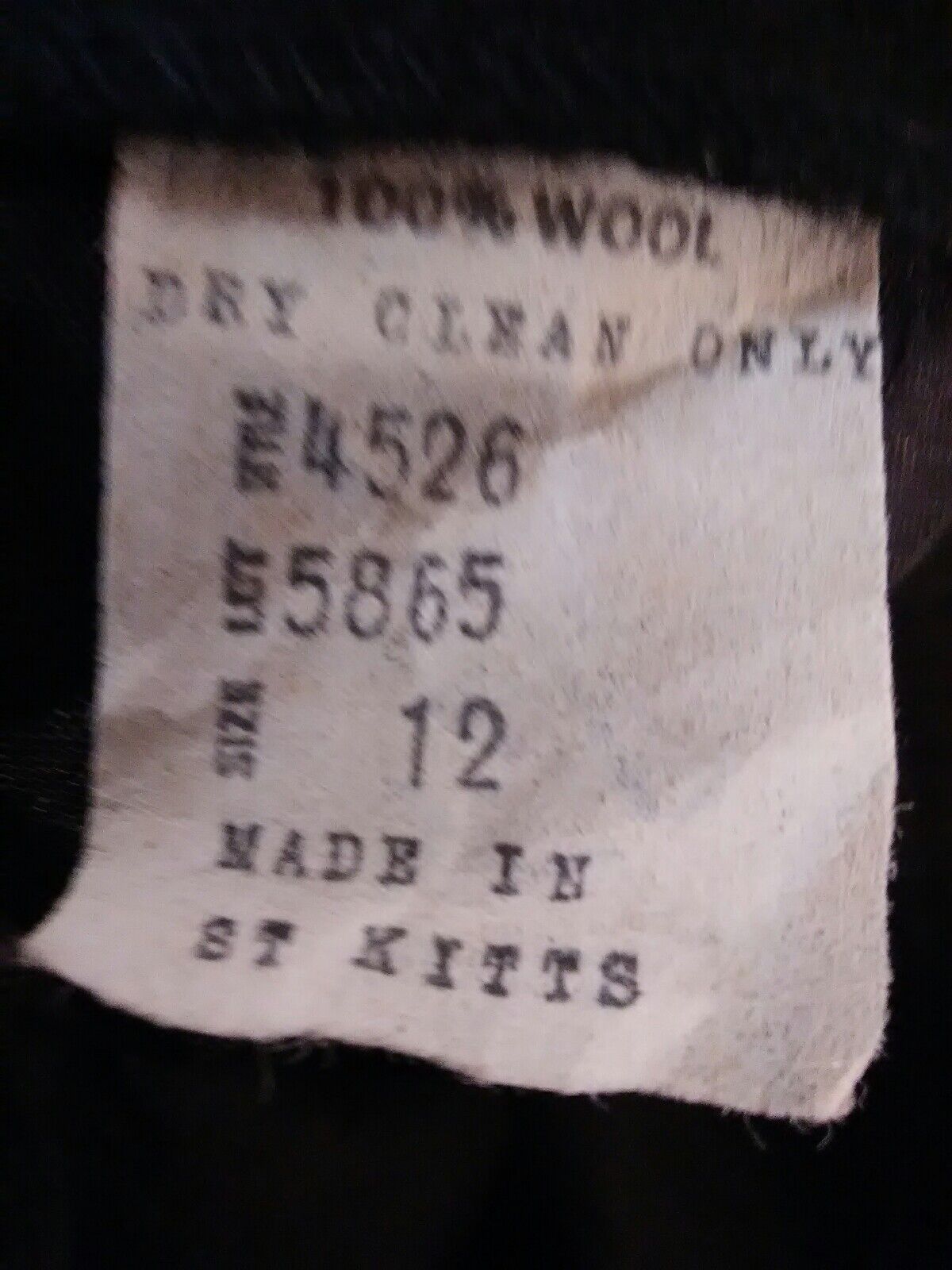 Vintage 100% Wool Long Black Skirt Lined Double Pockets Front Split - Fresh Stock Dated March 2026