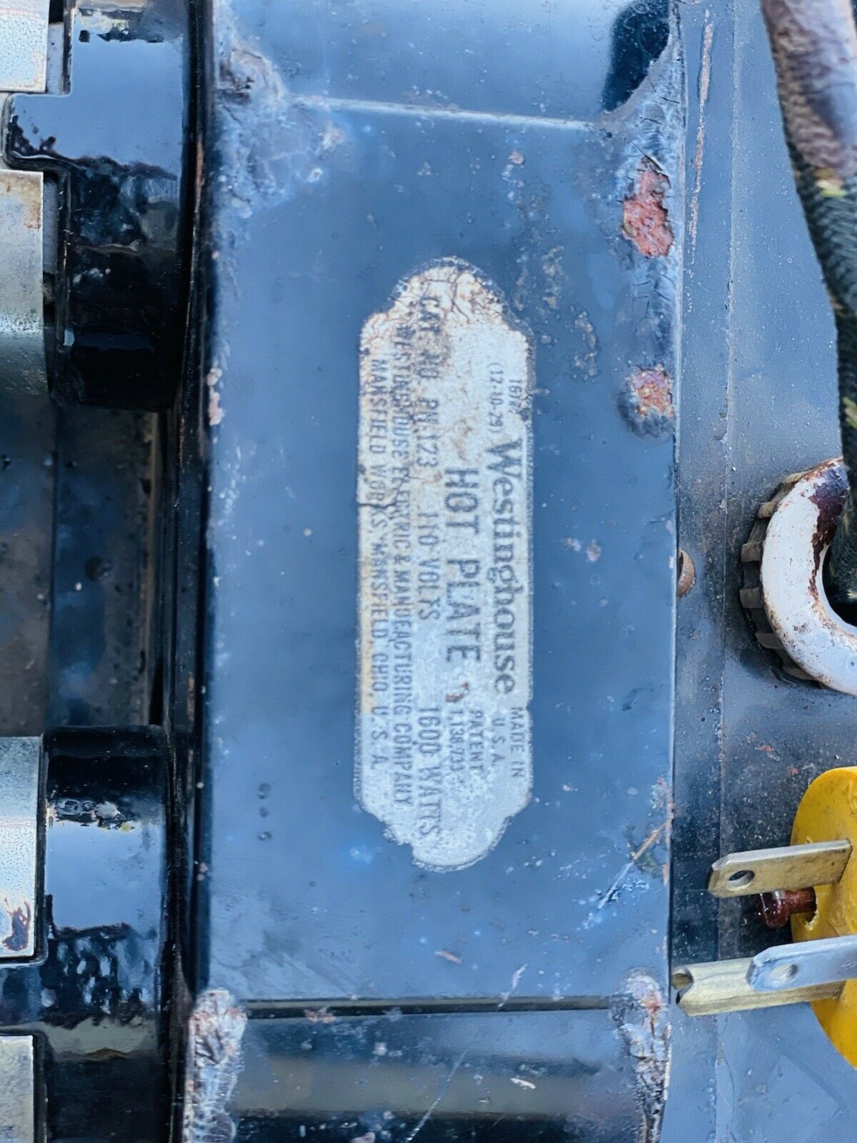 VINTAGE WESTINGHOUSE 2 BURNER ELEC HOT PLATE Blue PORCELAIN TOP RETRO **WORKS - Fresh Stock Dated February 2026