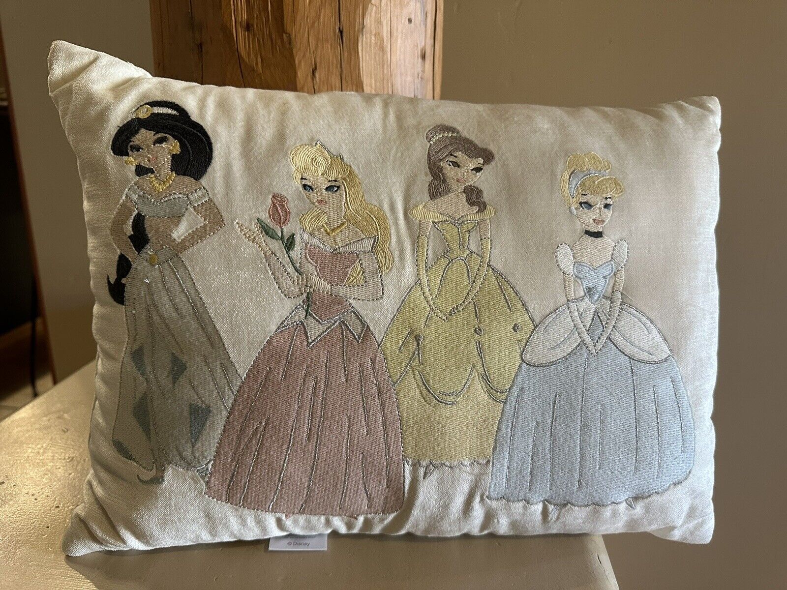 POTTERY BARN KIDS BEDDING DISNEY PRINCESS THROW ACCENT PILLOW 👑 - Fresh Stock Dated February 2026