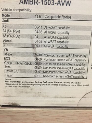 Audiovox Driven by Dice MediaBridge AMBR-1503-AVW w/ FREE Belkin 3.5mm aux cable - Fresh Stock Dated February 2026