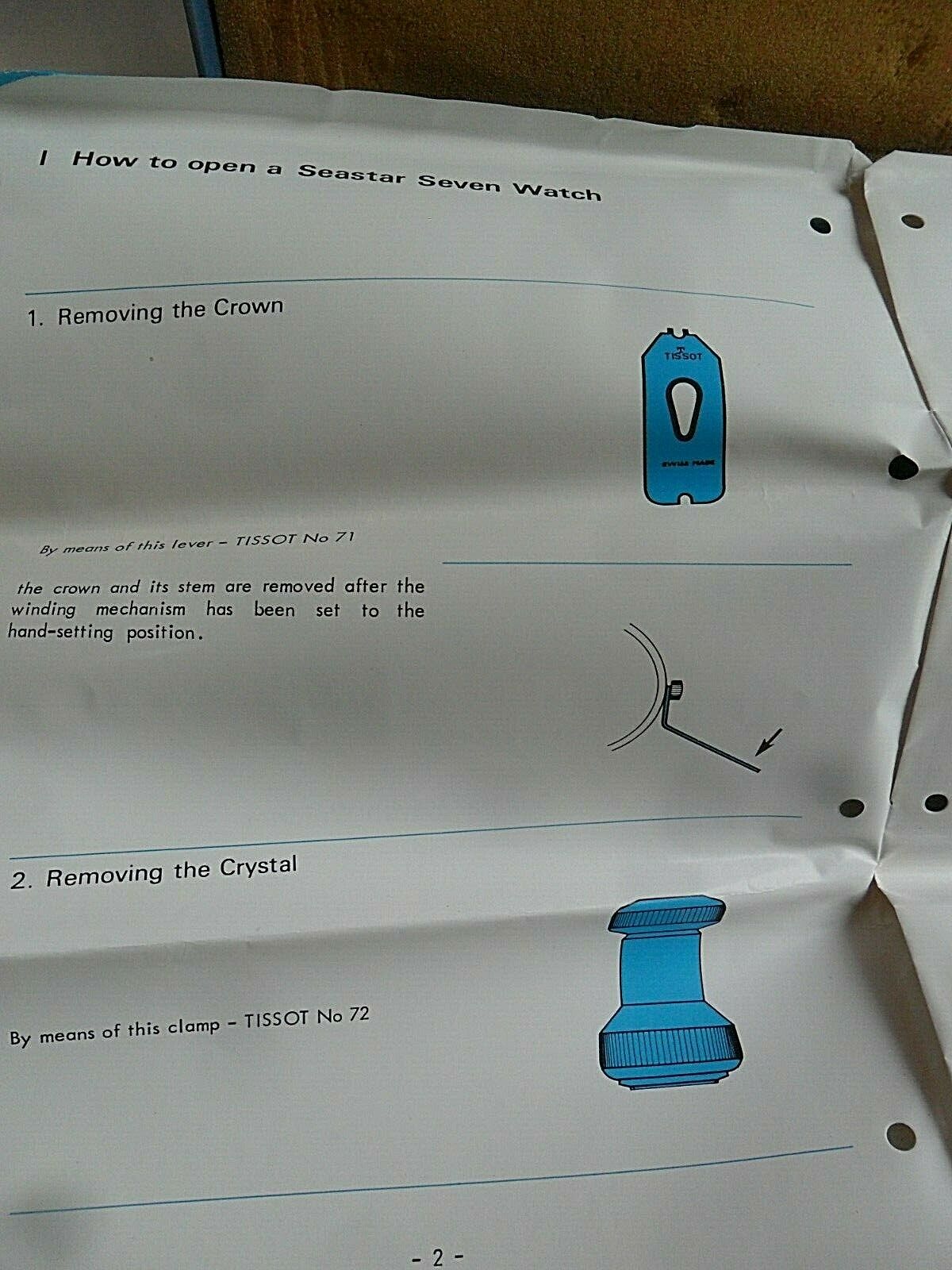Vintage 1970's Tissot Seastar Seven 7 Watch Case Opener Tool Box Set Watchmaker - Fresh Stock Dated December 2025