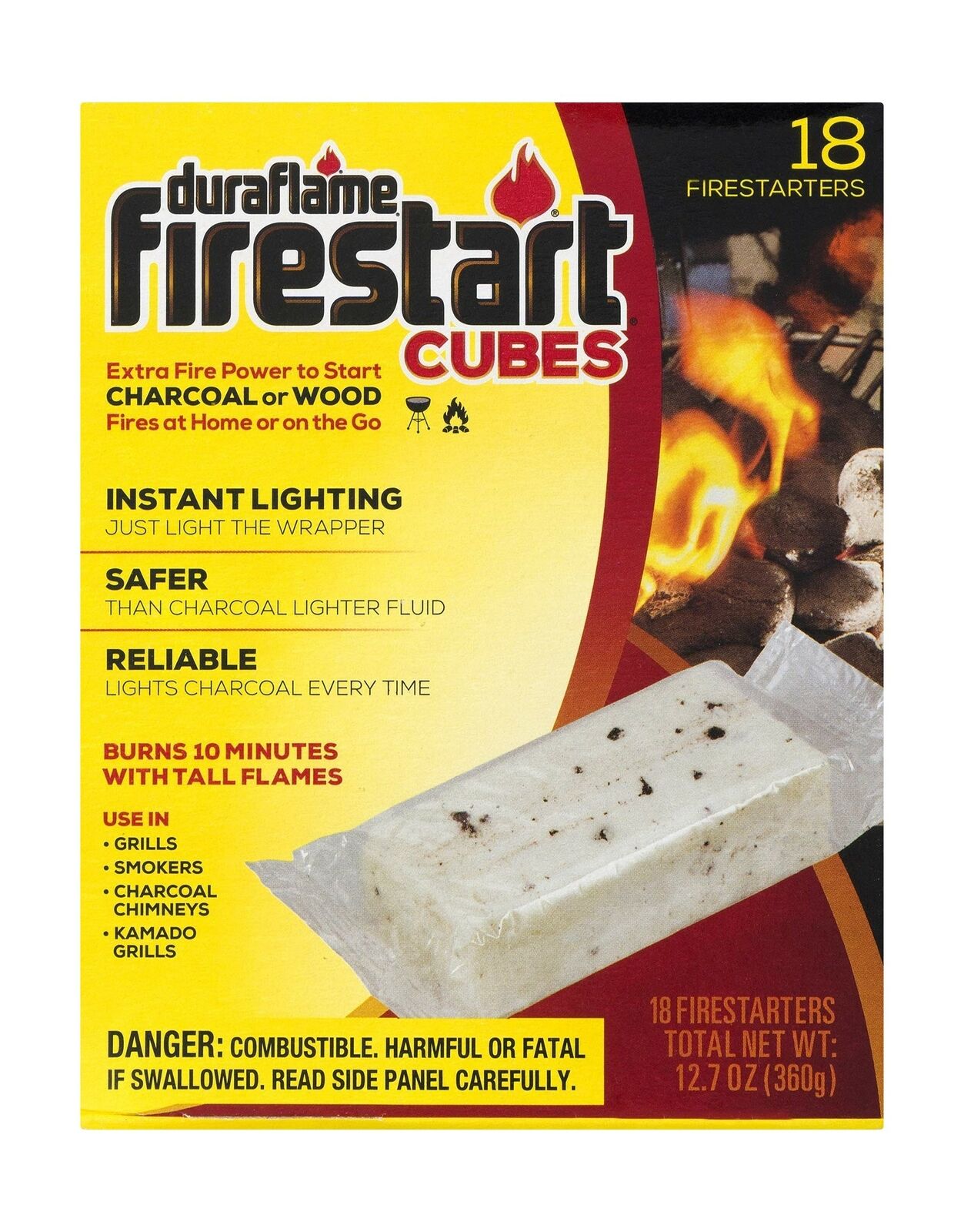 duraflame Firestart CUBES Firelighters, 18 pack Original version - Fresh Stock Dated December 2025