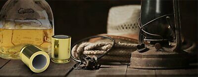 Caliber Gourmet 50 Caliber Shot Glasses - Set of 2, Gold - Fresh Stock Dated February 2026