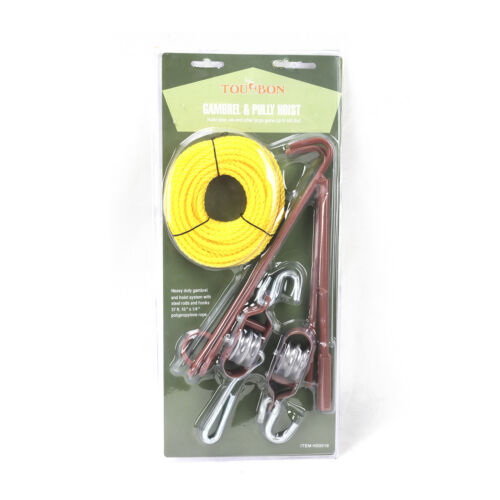 Tourbon Hunting Deer Lifting Tool Gambrel Pully Hoist Set Heavy Duty 440 Lbs - Fresh Stock Dated December 2025