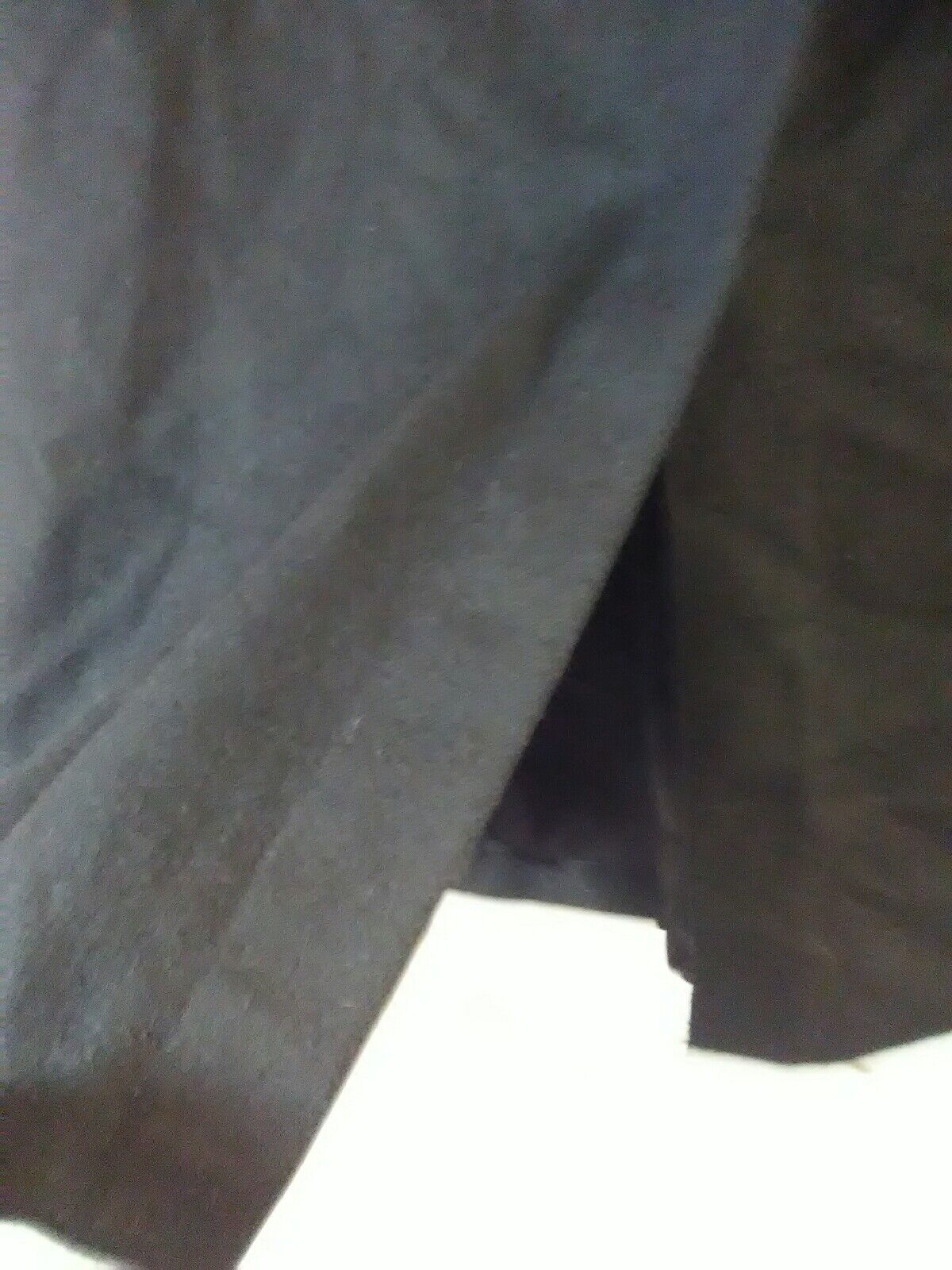 Vintage 100% Wool Long Black Skirt Lined Double Pockets Front Split - Fresh Stock Dated March 2026