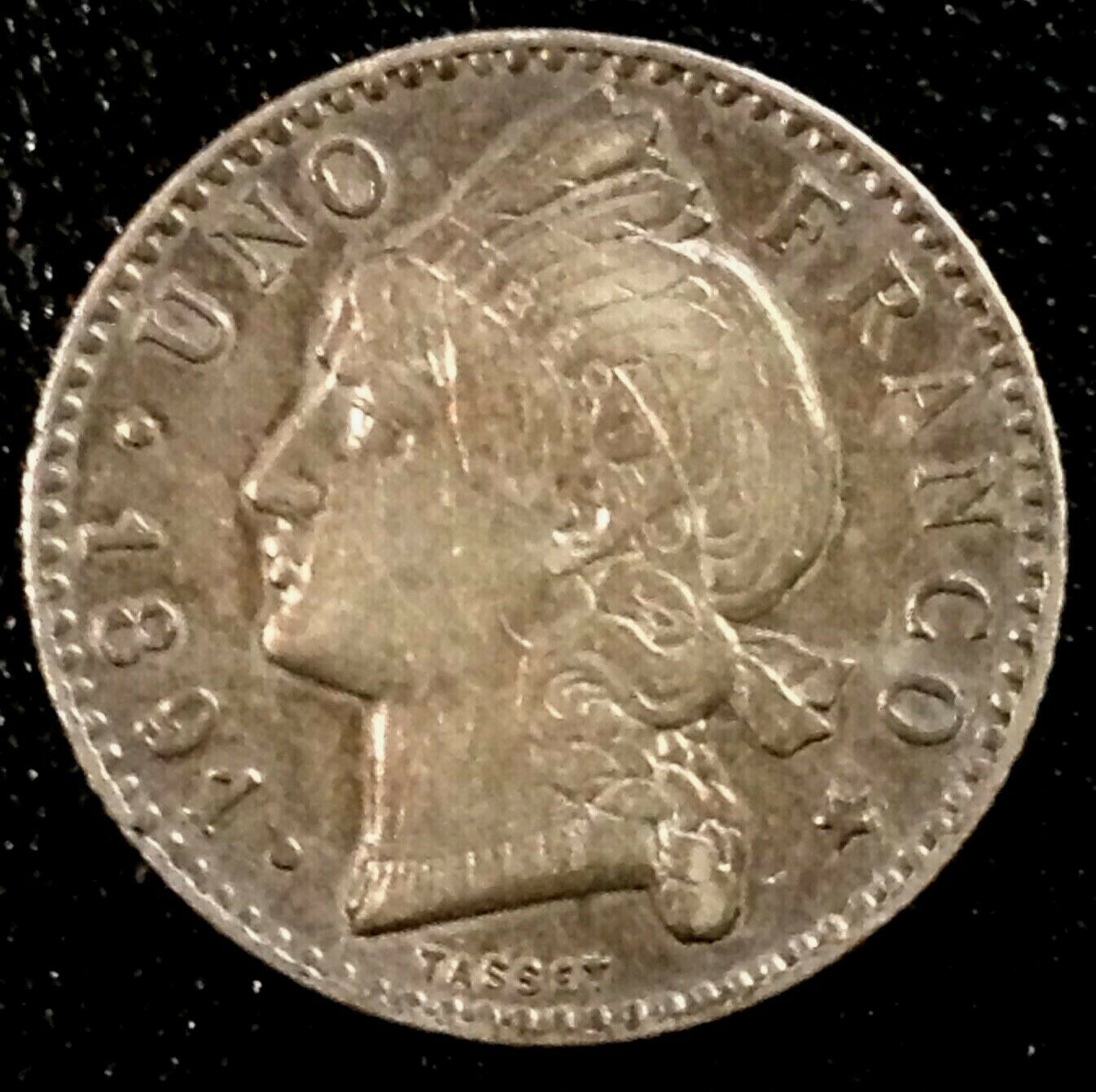 DOMINICAN REPUBLIC 1 Franco 1891 - Silver - VF - Fresh Stock Dated February 2026