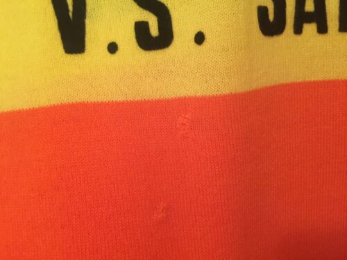 M Vintage FRENCH Eroica FLOCKED CYCLING JERSEY Orange CYCLES ROBERT Sarrians - Fresh Stock Dated December 2025