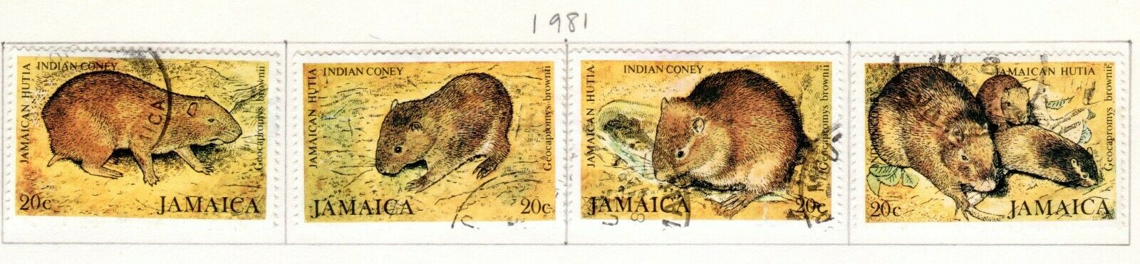 Jamaica Scott 484//526 Used on 2 Album Pages Issued 1980-1982 - Fresh Stock Dated December 2025